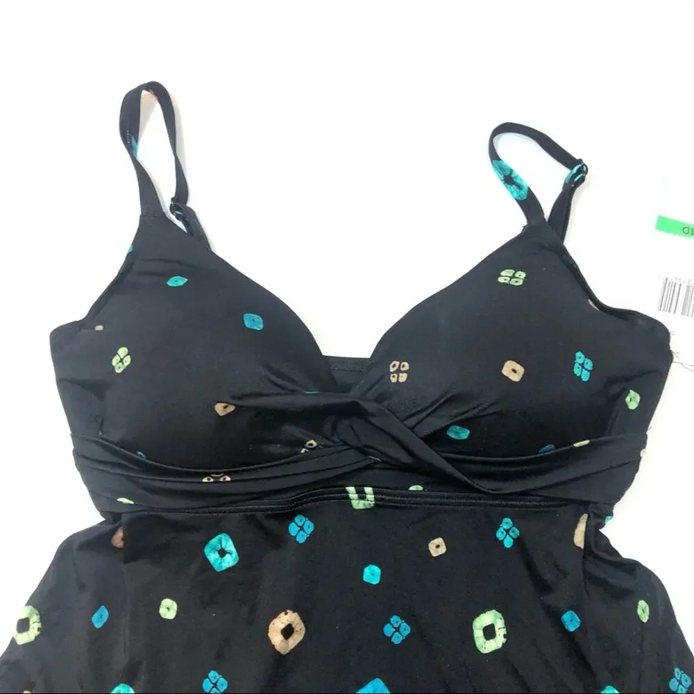 Coco Reef Diamond Wrap Bra Sized Tankini Swim Top